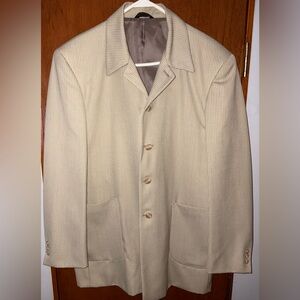 Mens Giorgio Brutini Cream 4 Button Sports Jacket Sz.40R
